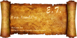 Eva Tamás névjegykártya